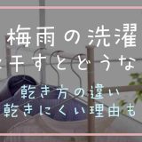 梅雨の洗濯を外に干すとどうなる？乾き方の違い