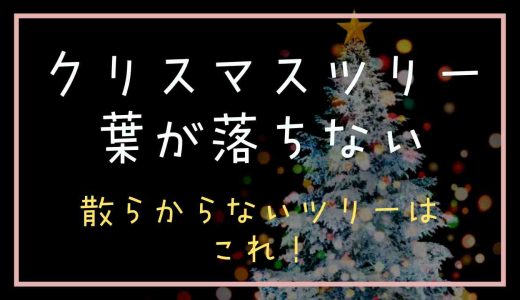 クリスマスツリーで葉が落ちない種類は？散らからないツリーを紹介