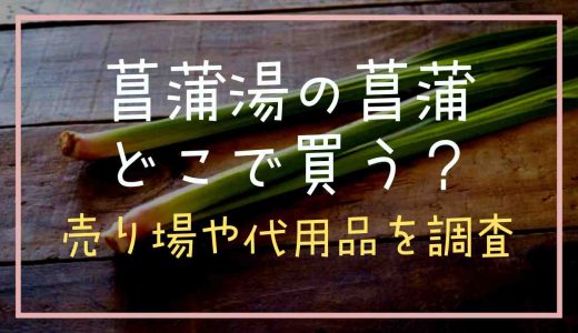 菖蒲湯の菖蒲はどこで買う？売り場や代用品を調査