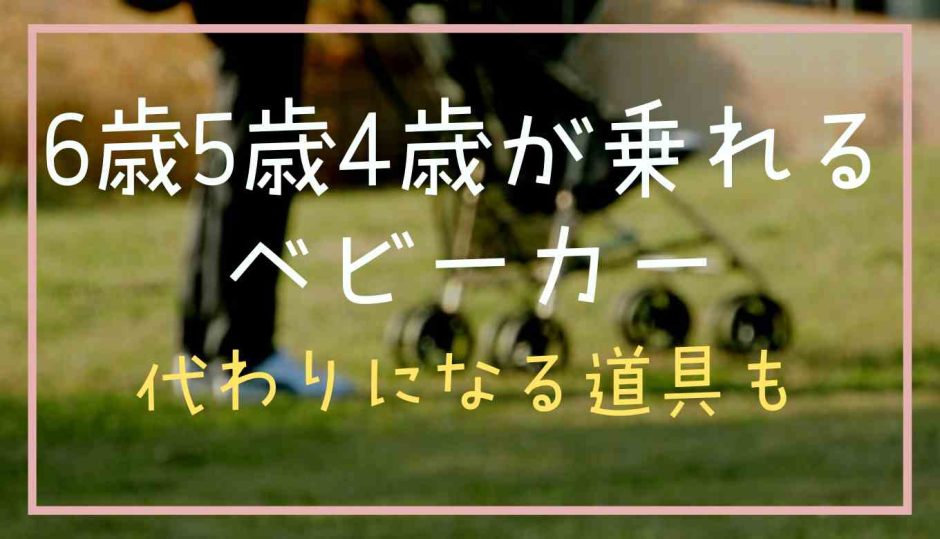 6歳5歳4歳のベビーカー代わりに使える道具