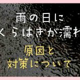 雨の日にふくらはぎが濡れる原因と対策