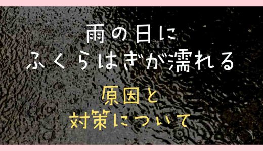 雨の日にふくらはぎが濡れるのを防止するには？対処法と便利グッズ