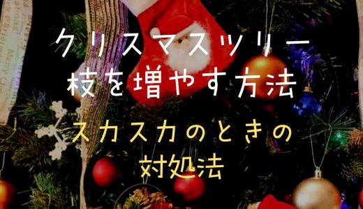 クリスマスツリーの枝を増やす方法は？スカスカな時の対策